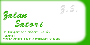 zalan satori business card