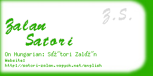 zalan satori business card